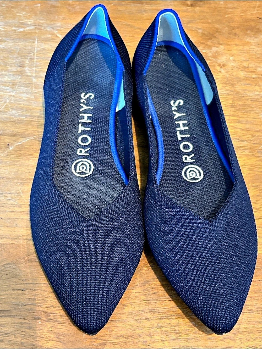 Rothy's The Point Pointed-Toe Flats in Blue